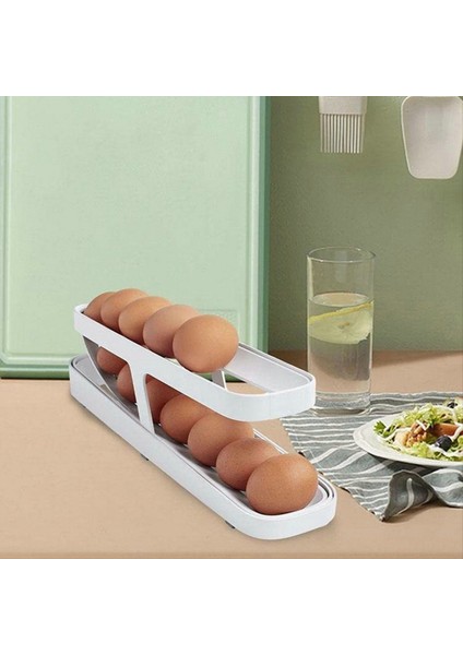 Adet Otomatik Kaydırmalı Yumurta Rafı Tutucu Saklama Kutusu Yumurta Sepeti Konteyner Düzenleyici Açılır Buzdolabı (Yurt Dışından) fiyatları