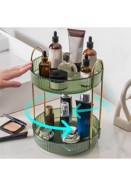 Makyaj Malzemeleri, Cilt Bakım Rafları, Parfüm Tutucular, Kozmetik Şifonyer Düzenleyici, Tezgah Üstü, 360 Derece Dönebilen (Yurt Dışından) modelleri