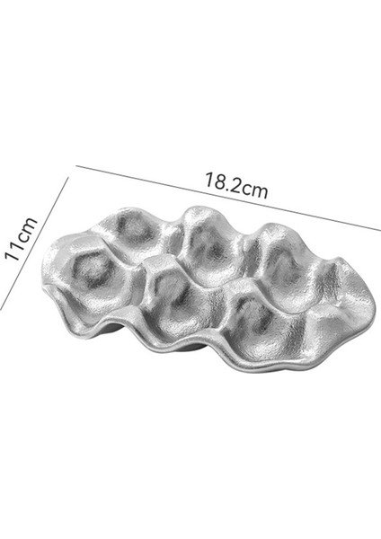 Yumurta Tepsisi Takı Yüzük Kolye Küpe Saklama Sergileme Tabak Değer Seramik Süsler Poz Veren Güzel Şeyler Izgara Gümüş (Yurt Dışından) fırsatları