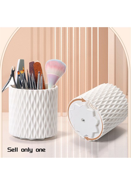 Masa Kalemliği, 5 Yuvalı 360 Derece Dönebilen Kalemlik, Makyaj Fırçası Tutucu, Ev Için Çok Işlevli Kalem Düzenleyici (Yurt Dışından) indirimleri