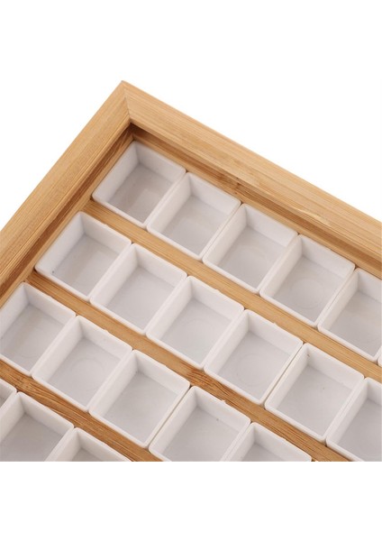 Ahşap Suluboya Palet Kutusu, Yarım Izgara, Boş Çekmeli Tip Yağlı Boya Paletleri, Taşınabilir Seyahat Boya Tepsisi (Yurt Dışından) fırsatları