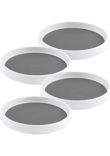 Dolap Için 4'lü Paket 10 Inç Kaymaz Döner Tabla, Mutfak, Banyo ve Kiler Alanları Için 360 Derece Döner Tabla Depolama (Yurt Dışından)