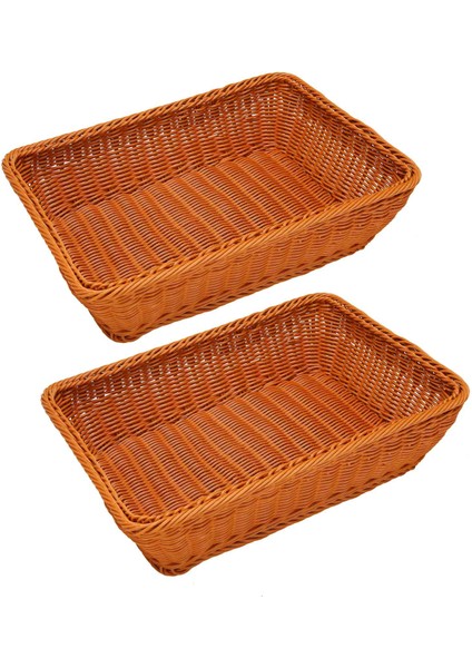 Adet El Dokuma Rattan Ekmek Sepeti, Meyve, Sebze, Ev Mutfağı, Restoran Vb. Için Hasır Yemek Servis Sepeti (Yurt Dışından)