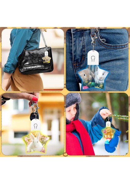 Adet Süblimasyon Boş Anahtarlıklar Isı Transfer Baskı LED Akrilik Anahtarlıklar Aydınlatmalı Anahtarlıklar Kolye, Yıldız (Yurt Dışından) indirimleri