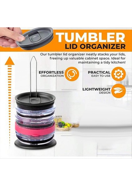 4'lü Katlanabilir Bardak Kapağı Düzenleyici, Yerden Tasarruf Sağlayan Tasarım, Sağlam Kalın Kauçuk Tabanlı Bardak Kapağı Düzenleyici, Ayaklı (Yurt Dışından) fırsatları