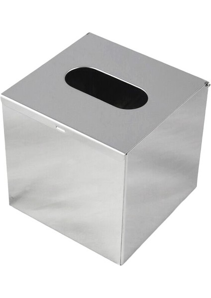 Paslanmaz Çelik Tezgah Üstü Kağıt Kare Masaüstü Mendil Kutusu Ev Konaklama Kare Mendil Kağıt Mendil El Kutusu (Yurt Dışından)