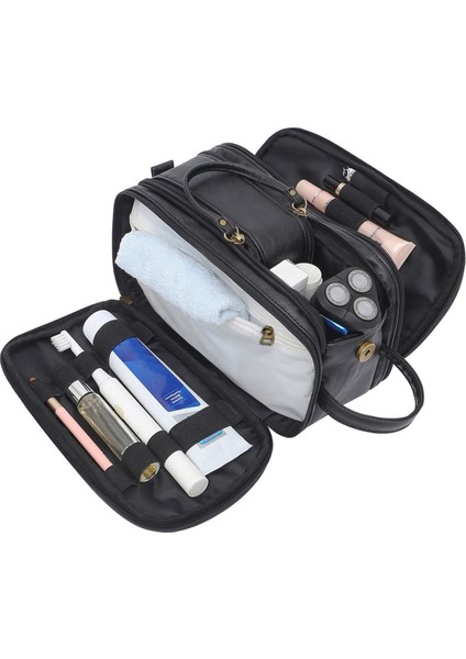 Kadınlar ve Erkekler Için Çok Cepli Tuvalet Çantası Seyahat Makyaj Çantası Su Geçirmez Askılı Çanta Kozmetik Makyaj Düzenleyici Çanta Kahverengi (Yurt Dışından) indirimleri