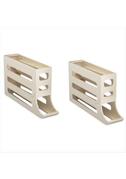 Buzdolabı Için 30 Yumurtalık - Otomatik Yuvarlanan Buzdolabı Yumurta Düzenleyici, Yerden Tasarruf Sağlayan Yumurta Dağıtıcı, 4 Katlı Buzdolabı Bej (Yurt Dışından) indirimleri