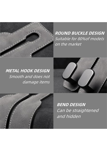 2 Adet Araba Koltuğu Arkası Çift Kancalı Özelleştirilmiş Koltuk Arkası Kancası Araç Aksesuarları Iç Mekan Metal Kanca Askısı Siyah (Yurt Dışından) modelleri