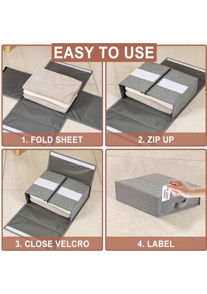 Çarşaf Takımı Düzenleyici Büyük Kapasiteli Katlanır Çarşaf Saklama Çantası Giysiler, Battaniyeler, Havlular, Çarşaflar, Yorgan Kılıfı, A (Yurt Dışından) indirimleri