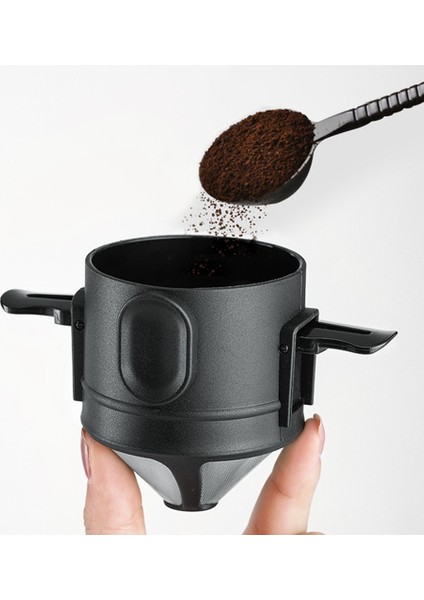 Kahve Damlatıcı Yeniden Kullanılabilir Katlanabilir Damla Kahve Filtresi Tutucu ile Taşınabilir Kahve Makinesi Ofis Ev Seyahat Camp-C (Yurt Dışından) fırsatları