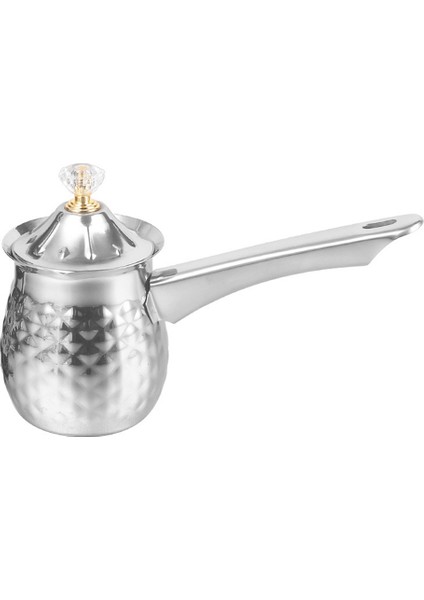 Türk Kahvesi Makinesi Bakır Kahve Çay Makinesi Süt Isıtıcı Sıcak Çikolata Makinesi Tereyağı Eritme Potası 600 ml Gümüş (Yurt Dışından)