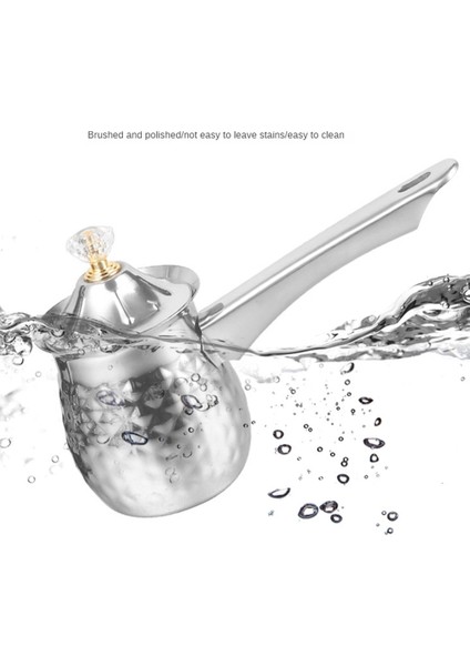 Türk Kahvesi Makinesi Bakır Kahve Çay Makinesi Süt Isıtıcı Sıcak Çikolata Makinesi Tereyağı Eritme Potası 600 ml Gümüş (Yurt Dışından) fiyatları