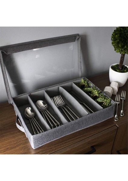 Çatal Bıçak Takımı ve Gereç Saklama - Ayarlanabilir Bölmeli Dayanıklı Çatal Bıçak Takımı Saklama Kutusu, 5 Bölmeli Çatal Bıçak Takımı Saklama Kutusu (Yurt Dışından) indirimleri