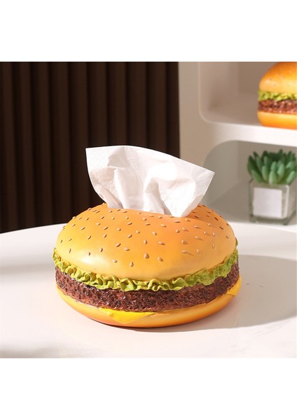 Hamburger Creatives Mendillik, Sevimli Mendil Kutusu Kapağı, Mendil Kutusu Tutucu, Mendil Kutusu Dağıtıcı, Yuvarlak Peçete Kutusu (Yurt Dışından) fırsatları