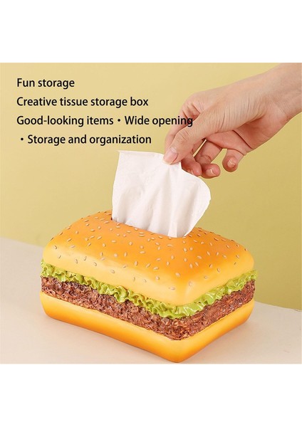 Hamburger Creatives Mendillik, Sevimli Mendil Kutusu Kapağı, Mendil Kutusu Tutucu, Mendil Kutusu Dağıtıcı, Yuvarlak Peçete Kutusu (Yurt Dışından) indirimleri