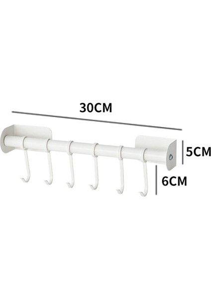 Kancalı Askı Çubuğu Rafı, Delmesiz Çok Işlevli Spatula Depolama Duvara Monte Banyo Depolama Rafı, S-Beyaz (Yurt Dışından) indirimleri