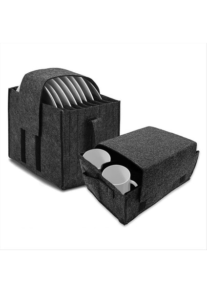 2'li Karavan Plaka Tutucu Seti, Karavan Plaka Tutucu, Keçe Bardak Tutucu, Kamp, Keçe Bardak Tutucu Koyu Gri (Yurt Dışından)