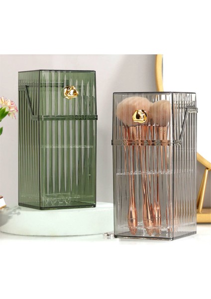 Makyaj Fırçası Saklama Tüpü Toz Geçirmez Gevşek Pudra Fırçası Saklama Kutusu Masaüstü Kaş Kalemi Allık Kozmetik Kovası, B (Yurt Dışından) indirimleri