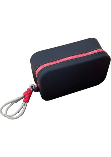 Yeni Taşınabilir Silikon Saklama Çantası Büyük Kapasiteli Su Geçirmez Fermuarlı Çanta Masa Saklama Çamaşır Çantası Ruj Çantası B (Yurt Dışından)