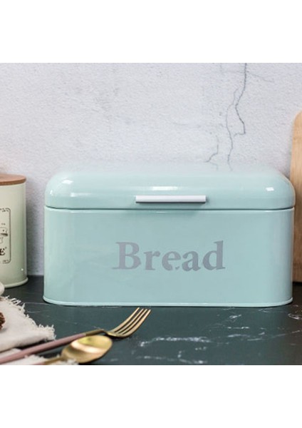 Vintage Ekmek Kutusu Dolap Demir Atıştırmalık Kutusu Masaüstü Kaplama Toz Geçirmez Saklama Kutusu Saklama Kutusu Saklama Kabı Gıda Mutfak Raf Dekoru Mavi (Yurt Dışından) indirimleri
