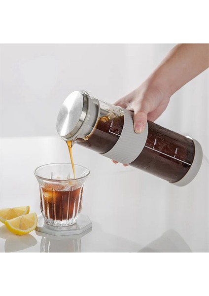 Taşınabilir Hava Geçirmez Soğuk Demleme Buzlu Kahve Makinesi Çay Demleme Aparatı - 800ML Soğuk Demleme Kahve Kazanı Demleme Cam Sürahi Sürahi (Yurt Dışından) indirimleri