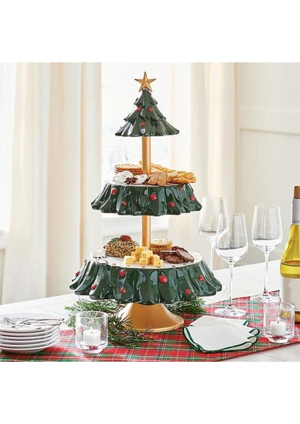 Noel Meyve Tabağı Ağacı Tatlı Masası Yiyecek Dağıtıcısı Tatil Reçine Dekorasyonu Tatlı Masası Sergileme Standı (Yurt Dışından) modelleri