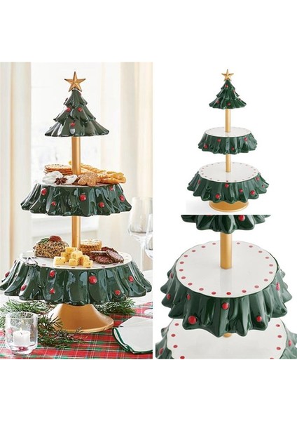 Noel Meyve Tabağı Ağacı Tatlı Masası Yiyecek Dağıtıcısı Tatil Reçine Dekorasyonu Tatlı Masası Sergileme Standı (Yurt Dışından) fırsatları