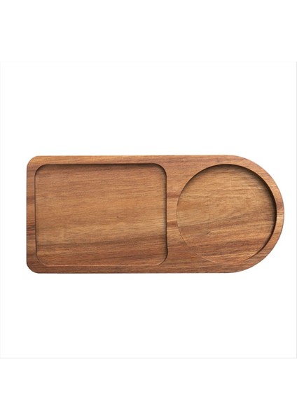 Kahve Tepsisi Ahşap Tabak Kahvaltı Tepsisi Yemek Servisi Misafirperverlik Kahve Takımı Çay Takımı Dekor Masa Dekorasyonu Aksesuarı C (Yurt Dışından)