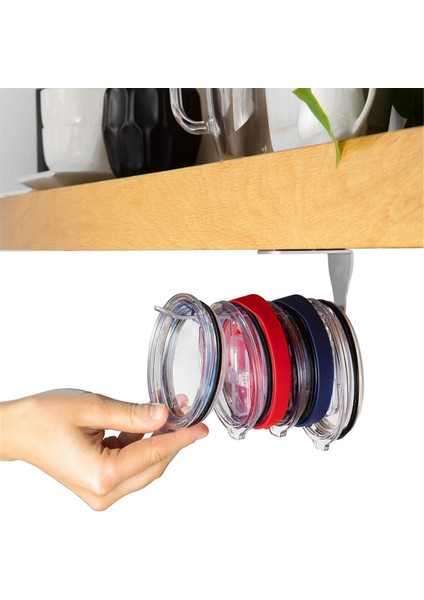 Mutfak Aletleri Bardak Kapağı Düzenleyici - Yatay - Dolap Altı Montajı Için Kendinden Yapışkanlı Kapak Düzenleyici Yeşil (Yurt Dışından) fırsatları