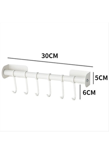 Kancalı Askı Çubuğu Rafı, Delmesiz Çok Işlevli Spatula Depolama Duvara Monte Banyo Depolama Rafı, S-Beyaz (Yurt Dışından) indirimleri