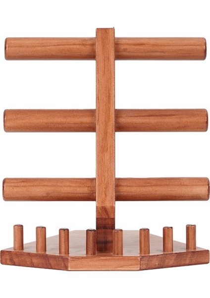 Katmanlı Masif Ahşap Kahverengi Mücevher Askısı Masif Ahşap Tabanlı Yüzük Saklama Kutusu Küpeler, Mücevher Askısı, Kolyeler, Yüzükler, Mücevher Kutusu (Yurt Dışından)