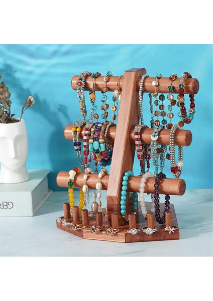 Katmanlı Masif Ahşap Kahverengi Mücevher Askısı Masif Ahşap Tabanlı Yüzük Saklama Kutusu Küpeler, Mücevher Askısı, Kolyeler, Yüzükler, Mücevher Kutusu (Yurt Dışından) fiyatları