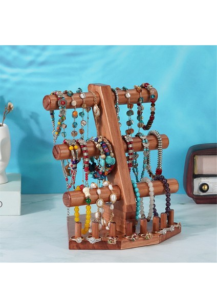 Katmanlı Masif Ahşap Kahverengi Mücevher Askısı Masif Ahşap Tabanlı Yüzük Saklama Kutusu Küpeler, Mücevher Askısı, Kolyeler, Yüzükler, Mücevher Kutusu (Yurt Dışından) indirimleri