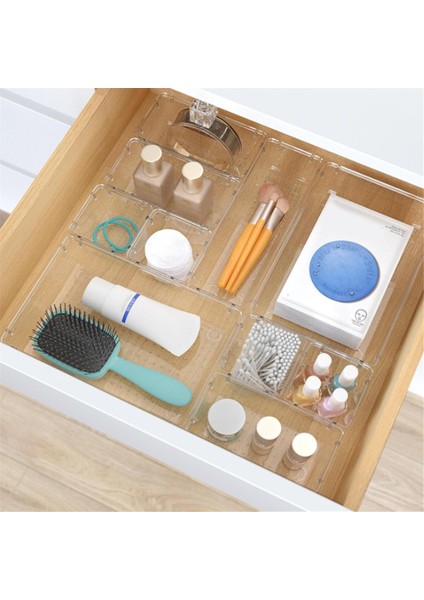 Kozmetik, Mücevher ve Mutfak Eşyaları Için Şeffaf Plastik Çekmece Saklama Kutusu Seti, Masa Çekmecesi Saklama Tepsisi (Yurt Dışından) indirimleri