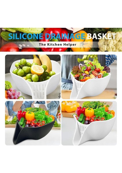 Çok Işlevli Su Filtresi Sepeti, Yiyecekler Için Musluklu Silikon Çok Işlevli Tahliye Sepeti, Süzgeç Tahliye Sepeti (Yurt Dışından) modelleri