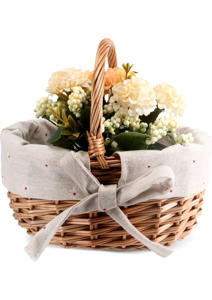 El Dokuma Hasır Sepet Simülasyonu Çiçek Sepeti Tek Saplı Küçük Çiçek Sepeti El Yapımı Hediye Sepeti (Yurt Dışından) modelleri