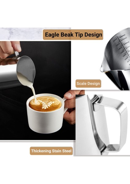 20 OZ/600 ml Paslanmaz Çelik Süt Köpürtücü Fincan Süt Kahve Cappuccino Latte Süt Sürahisi Fincan (Yurt Dışından) modelleri