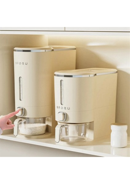 Mühürlü Pirinç Kovası Mutfak Pirinç Saklama Kutusu Nem Geçirmez Böcek Geçirmez Kapaklı Pirinç Kovası Bardaklı 5 kg (Yurt Dışından) indirimleri