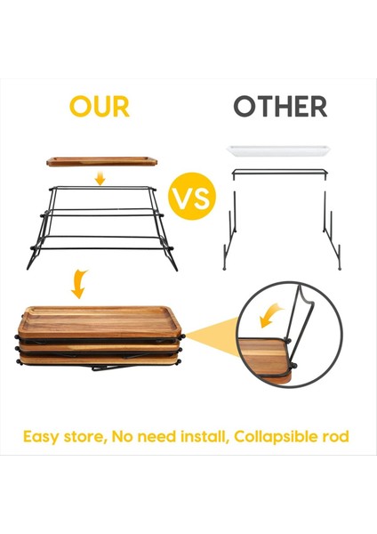 Partiler Için 3 Katlı Cupcake Standı ve Kuleleri Servis Tepsisi, Ahşap Tatlı Masası Sergileme Seti, Dekoratif Katlı Tepsi Dekoru (Yurt Dışından) fiyatları