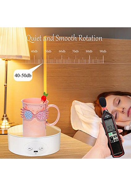 Bardaklar Için Döndürülebilir Stand, Fotoğraf Sergileme Için 360 Derece Otomatik Sessiz Döner Tabla (Yurt Dışından) modelleri