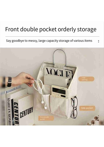 Yurt Duvarına Asılan Saklama Çantası Duvar Kapısı Gardırop Masaüstü Kumaş Çanta CD Dergi Düzenleme Sepeti Pamuklu Keten (Yurt Dışından) indirimleri