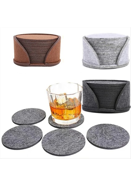 50 Adet Yuvarlak Keçe Bardak Altlığı Yemek Masası Koruyucu Ped Isıya Dayanıklı Bardak Altlığı Kahve Çay Sıcak Içecek Kupa Yer Matı, Koyu Gri (Yurt Dışından) modelleri