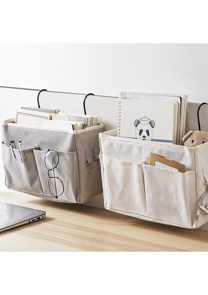 Yatak Başı Askılı Cep Saklama Çantası Yatak Başı Saklama Kutusu Düzenleyici Tutucu Başlıklar, Ranza Yataklar ve Yurt Odaları Için, Beyaz (Yurt Dışından) fiyatları