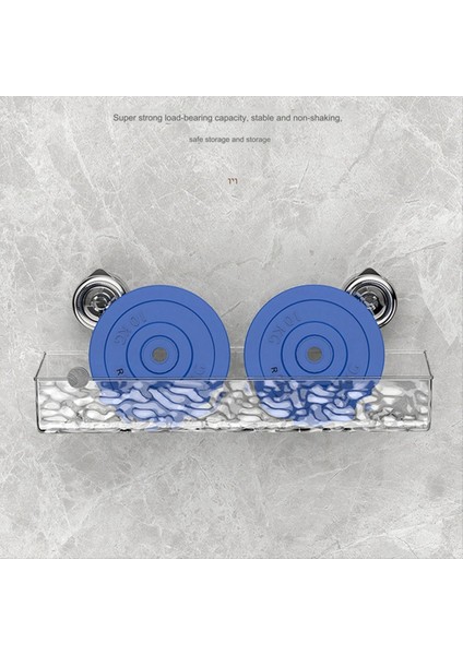 Matkapsız, Hafif Lüks Stil Buzul Desenli Vantuzlu Raf, Şeffaf Fan Tarzı Banyo Duş Düzenleyici (Yurt Dışından) indirimleri