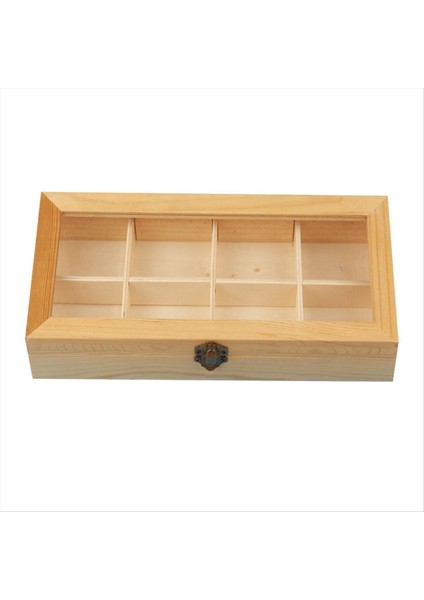 Bölmeli Vitrin Ahşap Çay Kahve Rafı Saklama Kutusu Saklama Kutusu (Yurt Dışından)