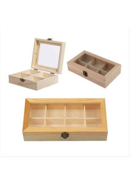 Bölmeli Vitrin Ahşap Çay Kahve Rafı Saklama Kutusu Saklama Kutusu (Yurt Dışından) fiyatları