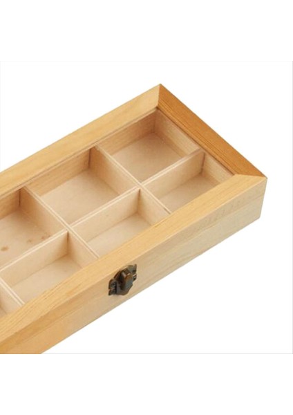 Bölmeli Vitrin Ahşap Çay Kahve Rafı Saklama Kutusu Saklama Kutusu (Yurt Dışından) indirimleri