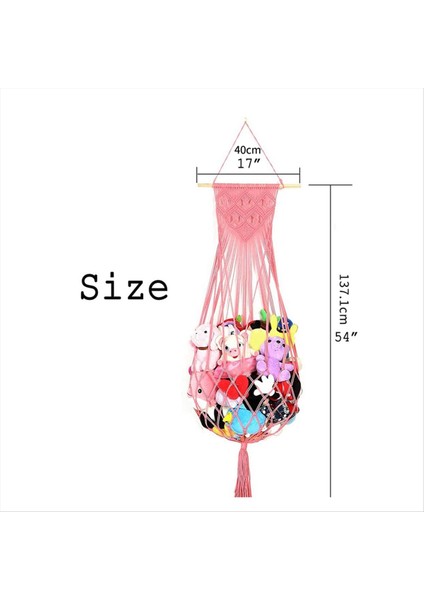 Peluş Oyuncak Saklama Ağı Veya Oyuncak Hamağı Makrome Duvar Askısı Ağı Peluş Oyuncak Saklama Için Kreş Düzenleyici Beyaz (Yurt Dışından) fiyatları