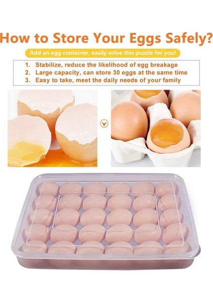 Yumurta Kabı, Kapaklı Buzdolabı Şeytan Yumurta Tepsisi Taşıyıcısı 60 Yumurta Için - Plastik Buzdolabında Istiflenebilir Taşınabilir 2'li Paket (Yurt Dışından) fırsatları